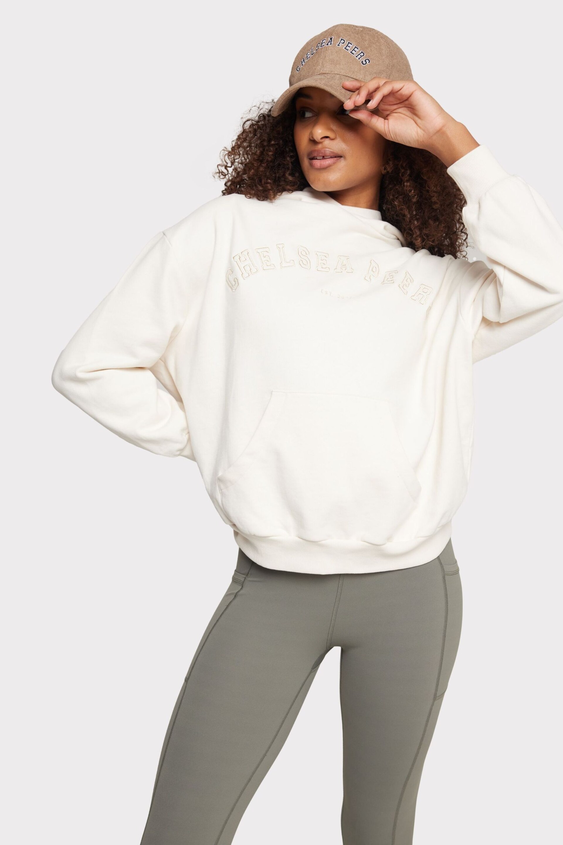 Chelsea Peers Cream Organic Cotton Logo Hoodie - Image 4 of 5