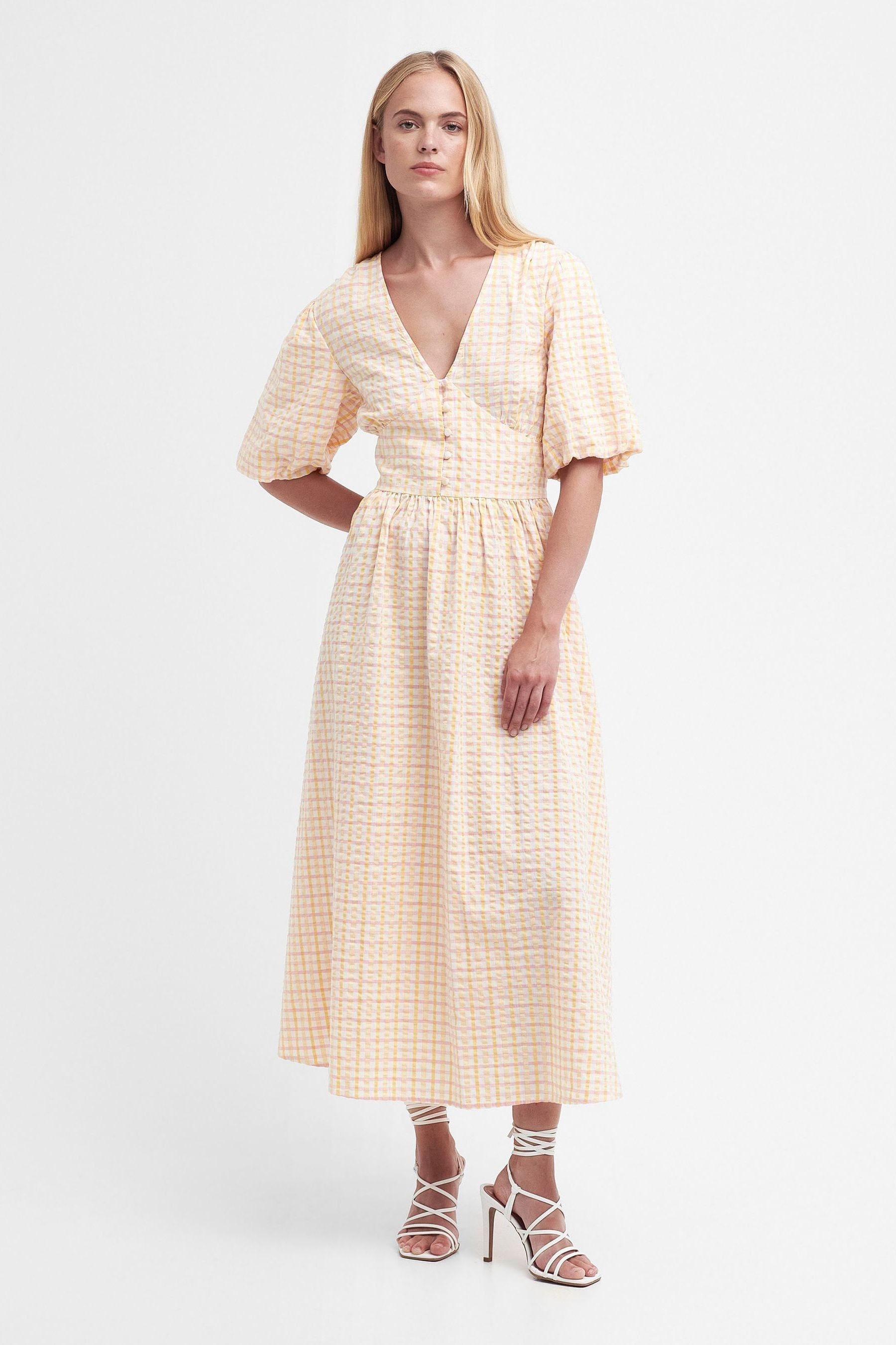 Buy Barbour Cream 100 Cotton Belmont Maxi Dress from the Next UK online shop