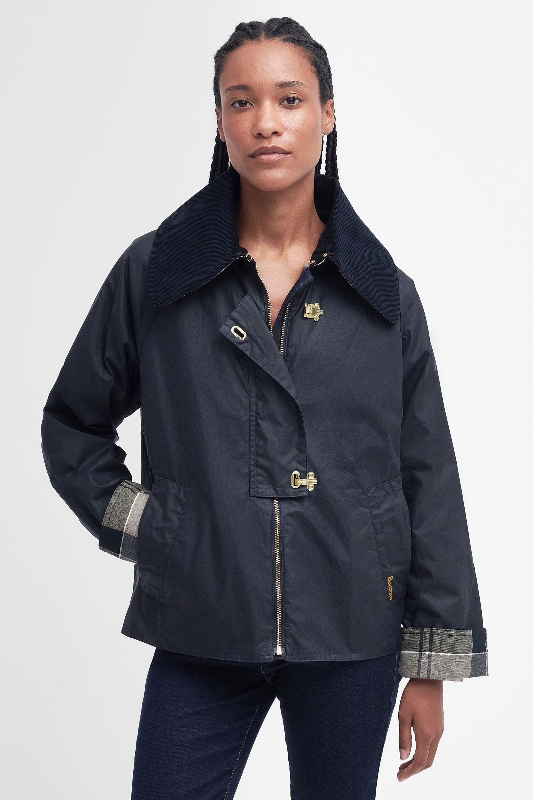 Blue barbour wax jacket on sale
