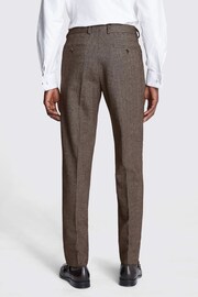 MOSS Slim Fit Brown Tweed Trousers - Image 2 of 3