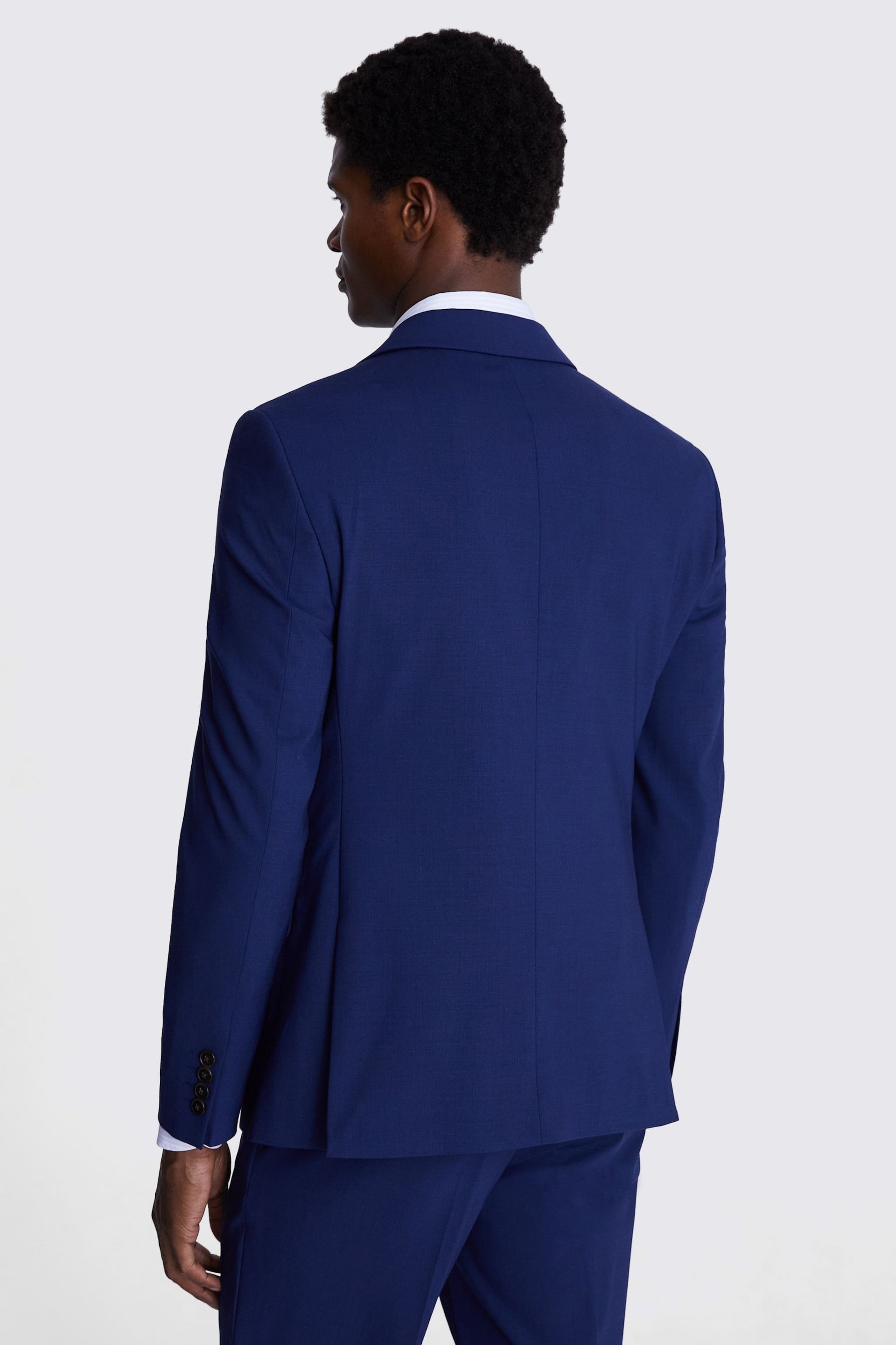 MOSS Blue Slim Fit Jacket - Image 4 of 6