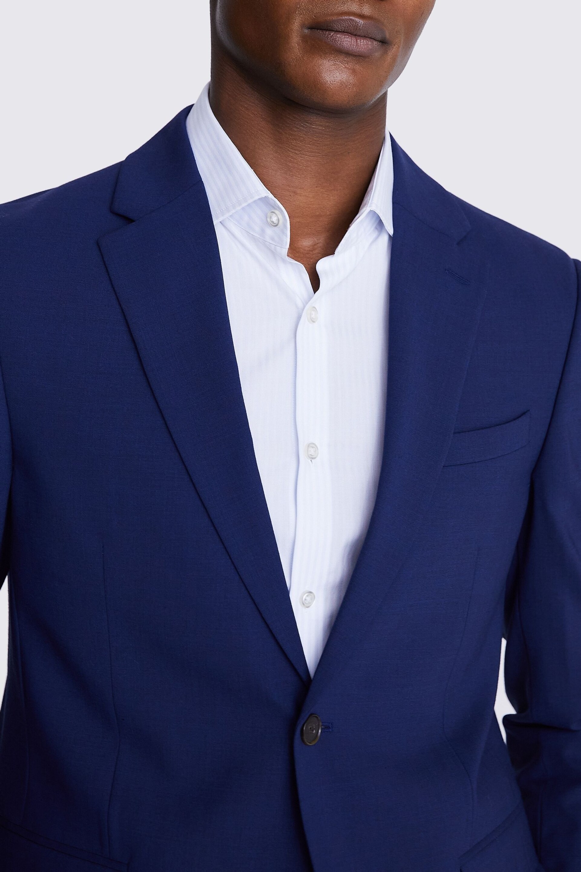 MOSS Blue Slim Fit Jacket - Image 5 of 6