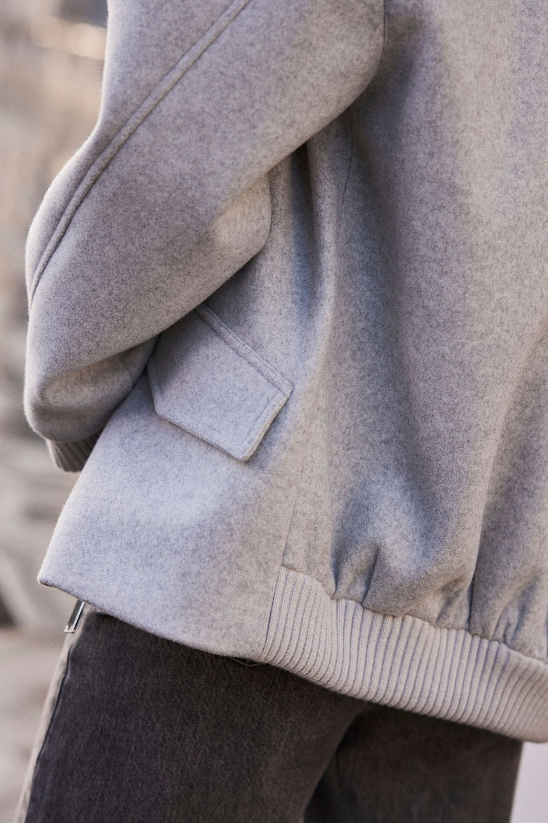 Mint velvet grey blocked coat clearance