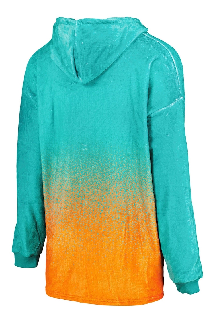 adidas Green NFL Miami Dolphins Gradient Fleece Hoodie - Image 3 of 3