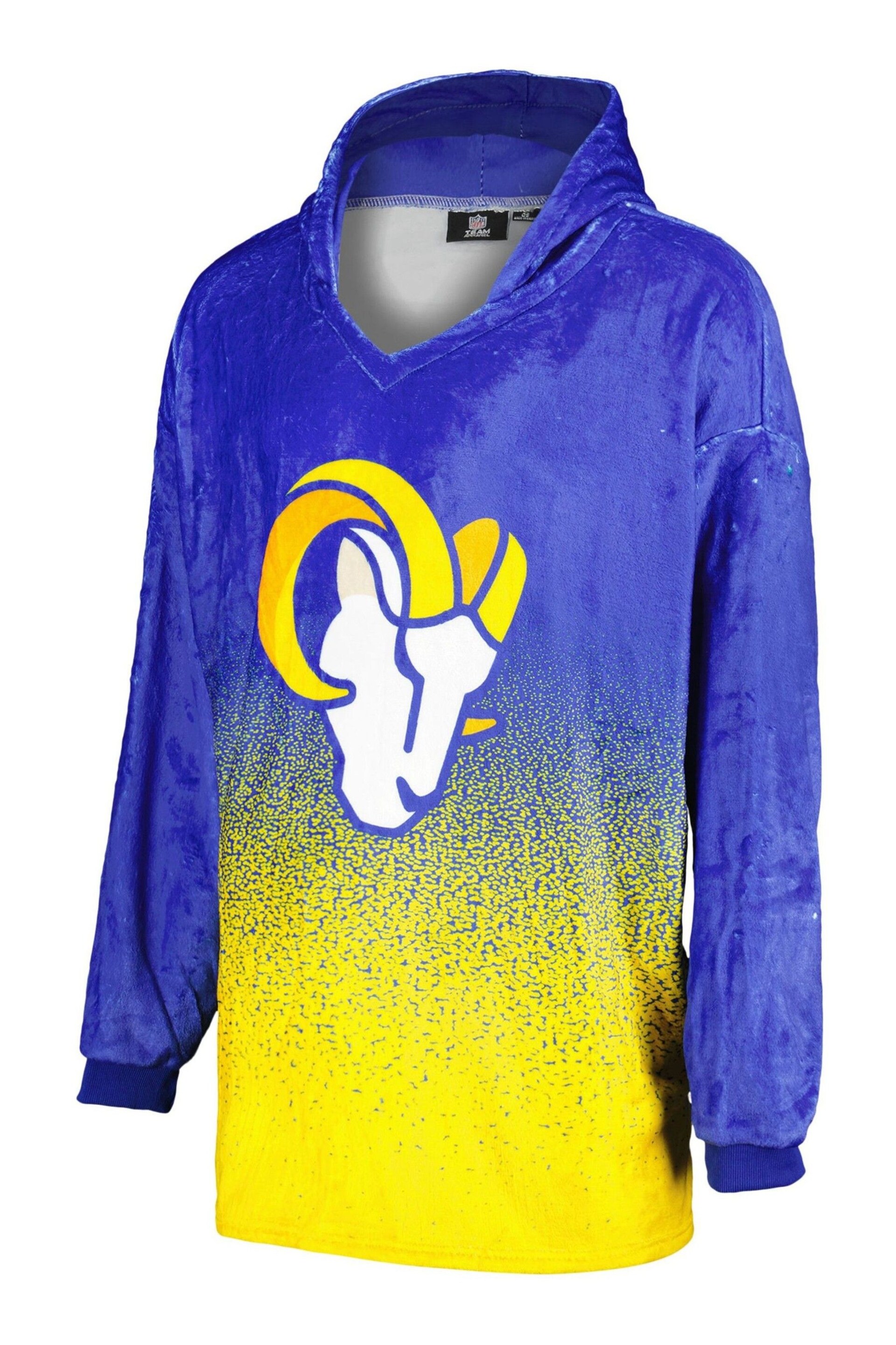 adidas Blue NFL Los Angeles Rams Gradient Fleece Hoodie - Image 2 of 3