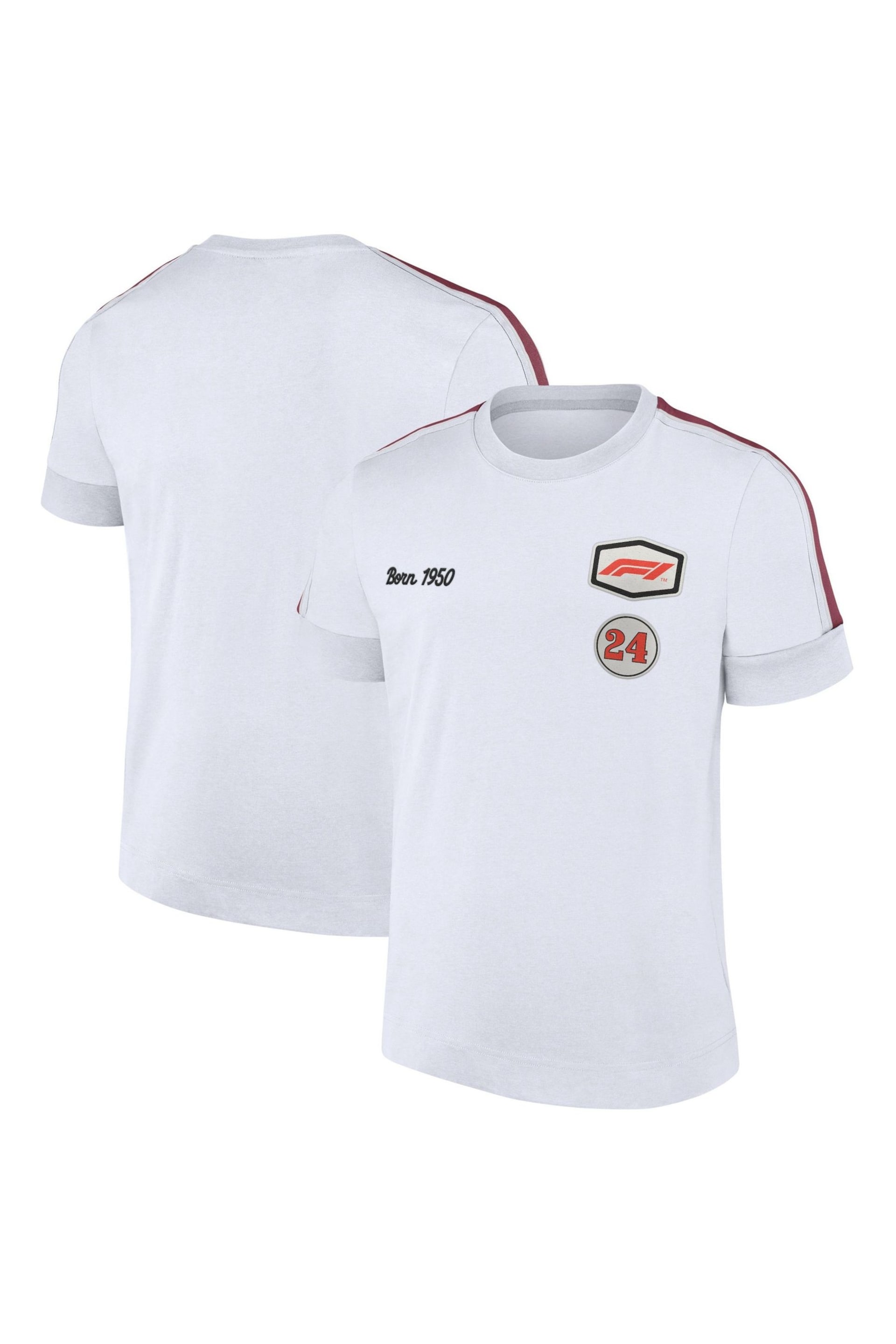 adidas White Formula 1 True Classics T-Shirt - Image 1 of 3