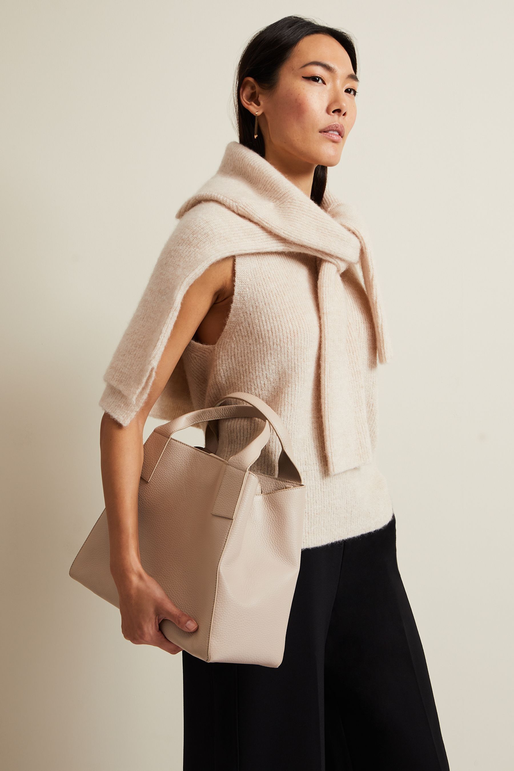 Buy Phase Eight Natural Large Leather Tote Bag from the Next UK online shop