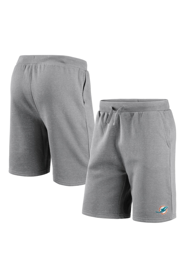 Fanatics Grey NFL Miami Dolphins Primary Logo Graphic Fleece Shorts - Image 1 of 3