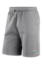 Fanatics Grey NFL Miami Dolphins Primary Logo Graphic Fleece Shorts - Image 2 of 3