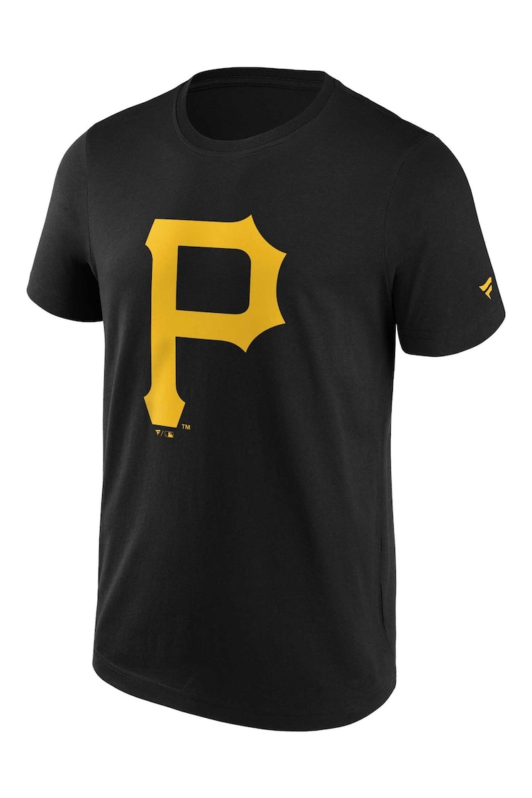 Fanatics Pittsburgh Pirates Primary Logo Graphic 100% Cotton Black T-Shirt - Image 2 of 3