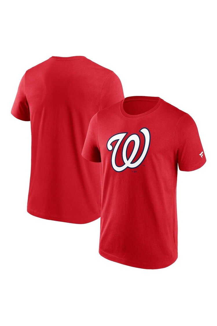 Fanatics Red MLB Washington Nationals Primary Logo Graphic 100% Cotton T-Shirt - Image 1 of 3