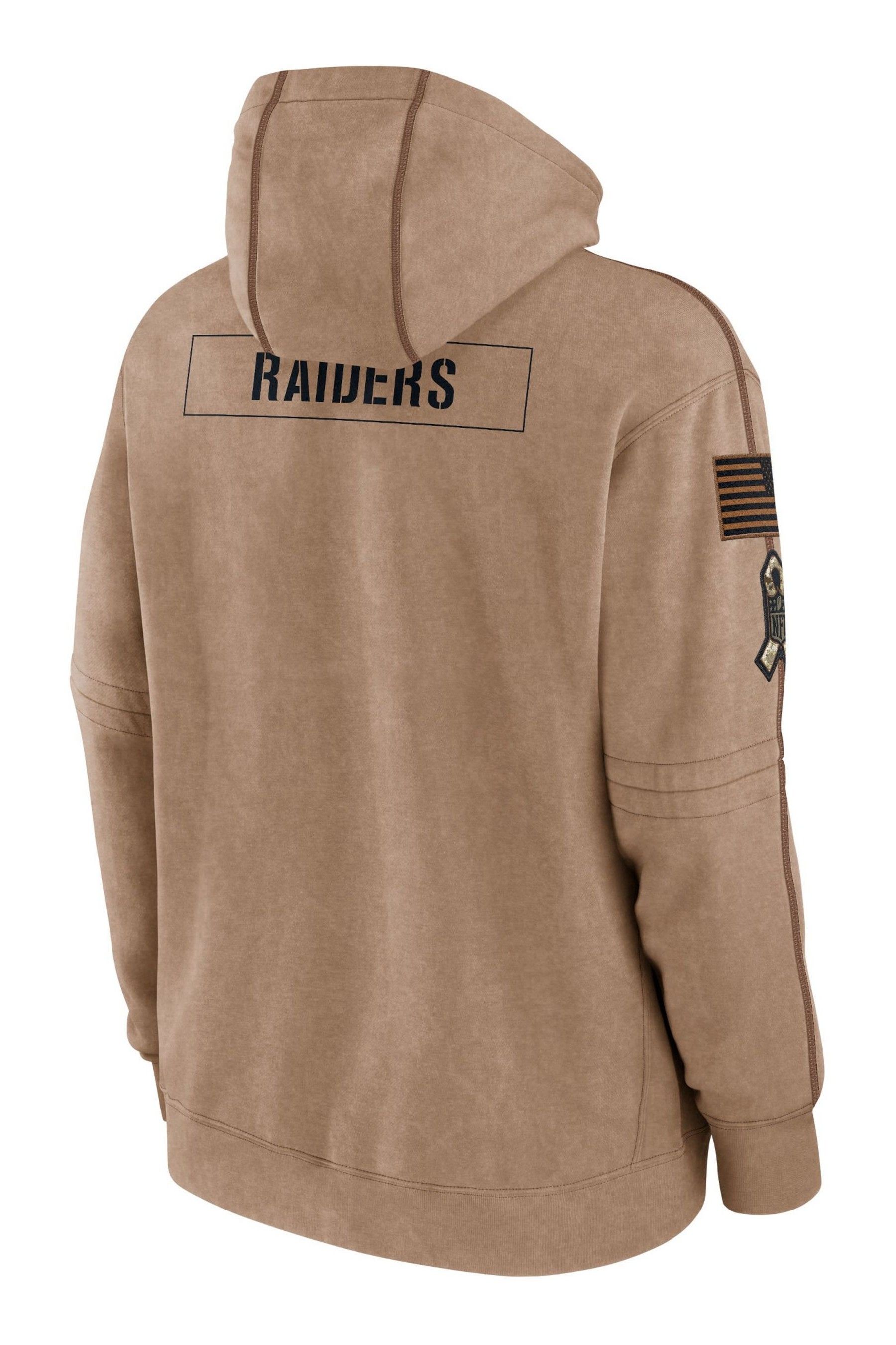 Buy Fanatics NFL Las Vegas Raiders 2023 Salute To Service Brown Hoodie from the Next UK online shop