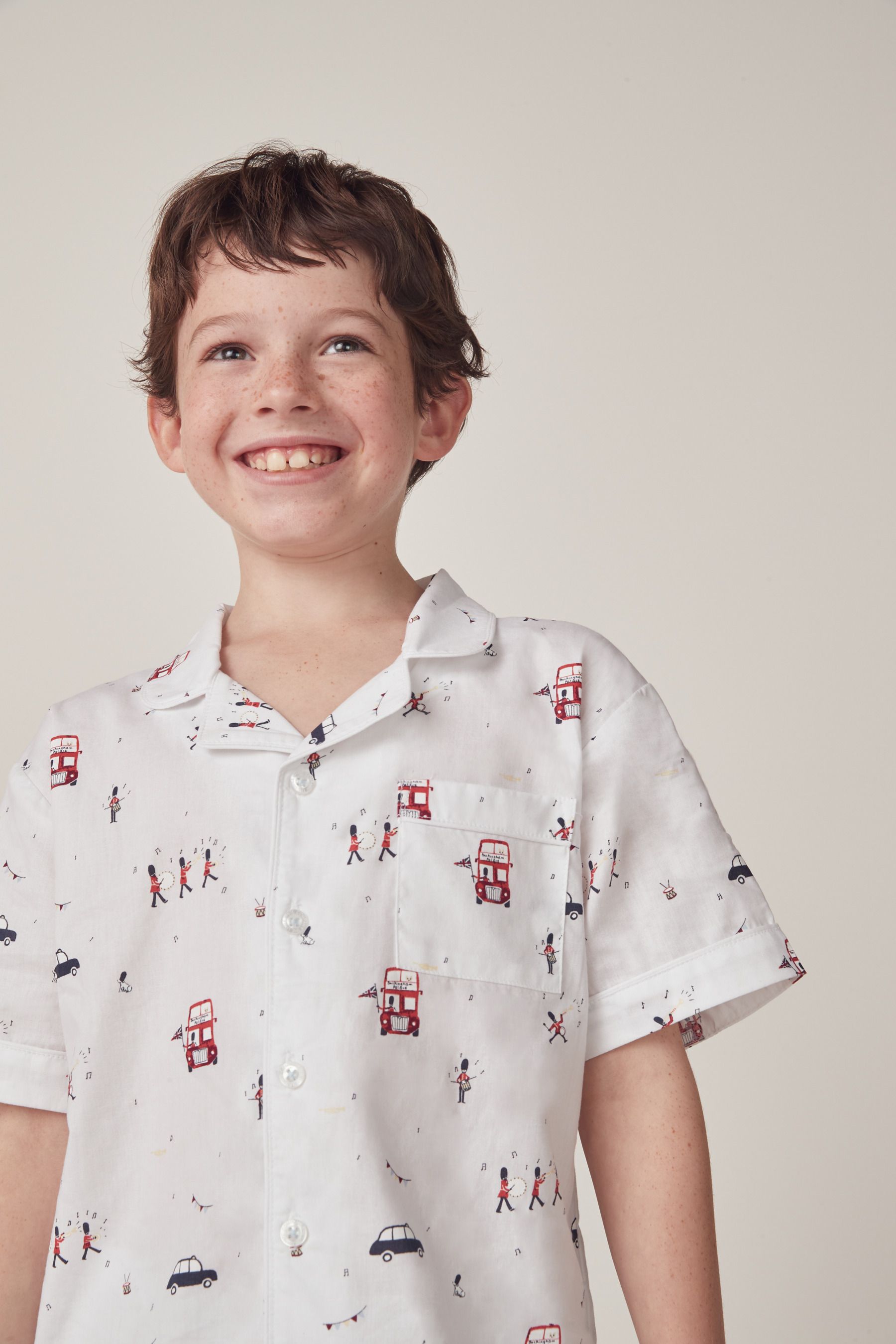 Buy The White Company Cotton London Parade Classic Shortie White 100 Cotton Pyjamas from Next Luxembourg