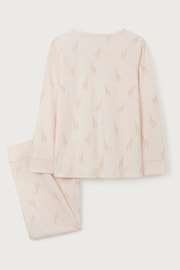 The White Company Pink Organic Cotton Giraffe Print Pyjama - Image 6 of 6