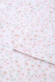 The White Company Organic Cotton Hoppy Bunny And Floral White Muslin 2 Pack - Image 3 of 3