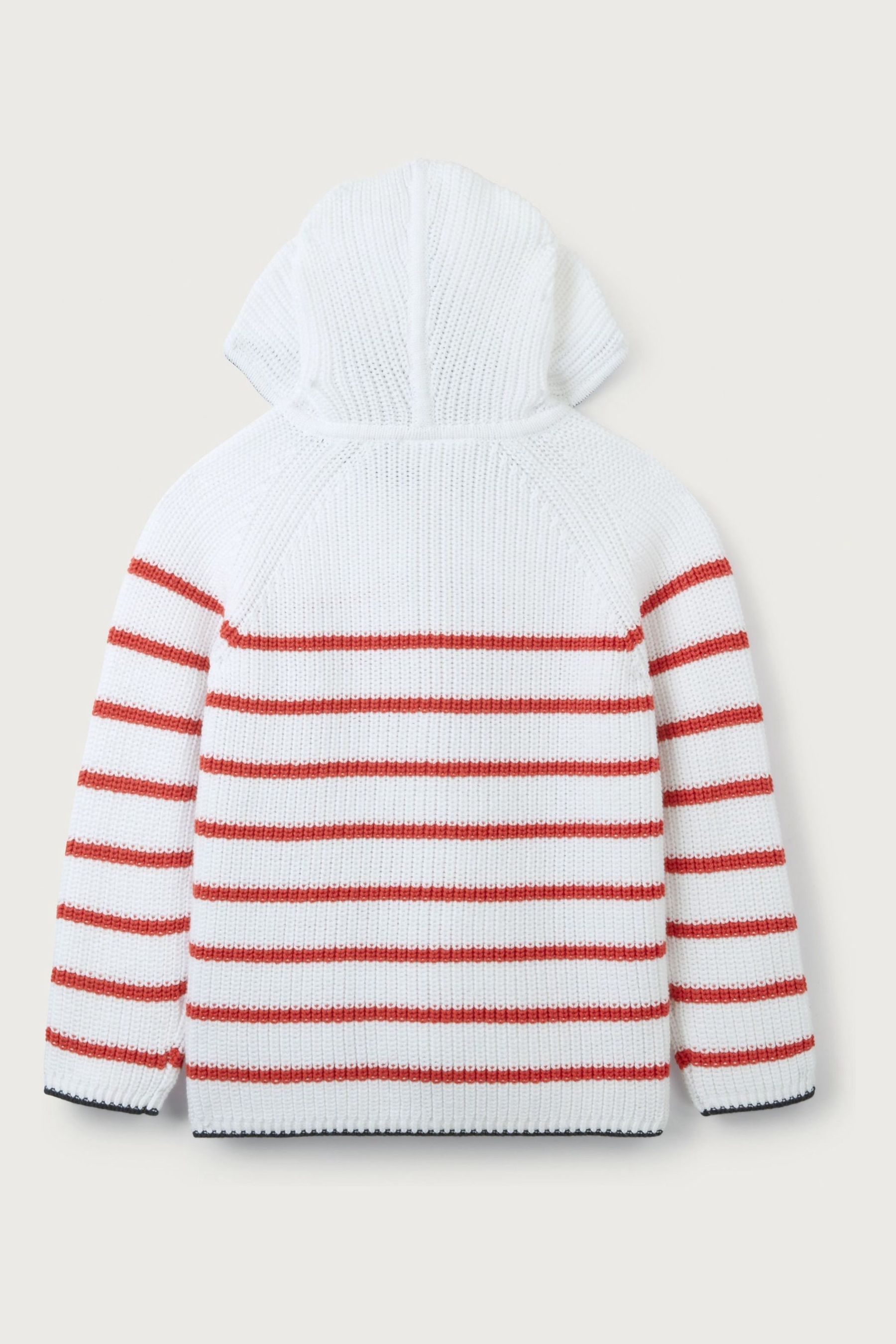 Buy The White Company Cotton Stripe Lobster Pocket White Cardigan from Next Oman