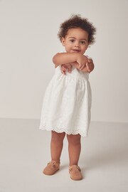 The White Company Cotton Broderie White Dress - Image 5 of 12