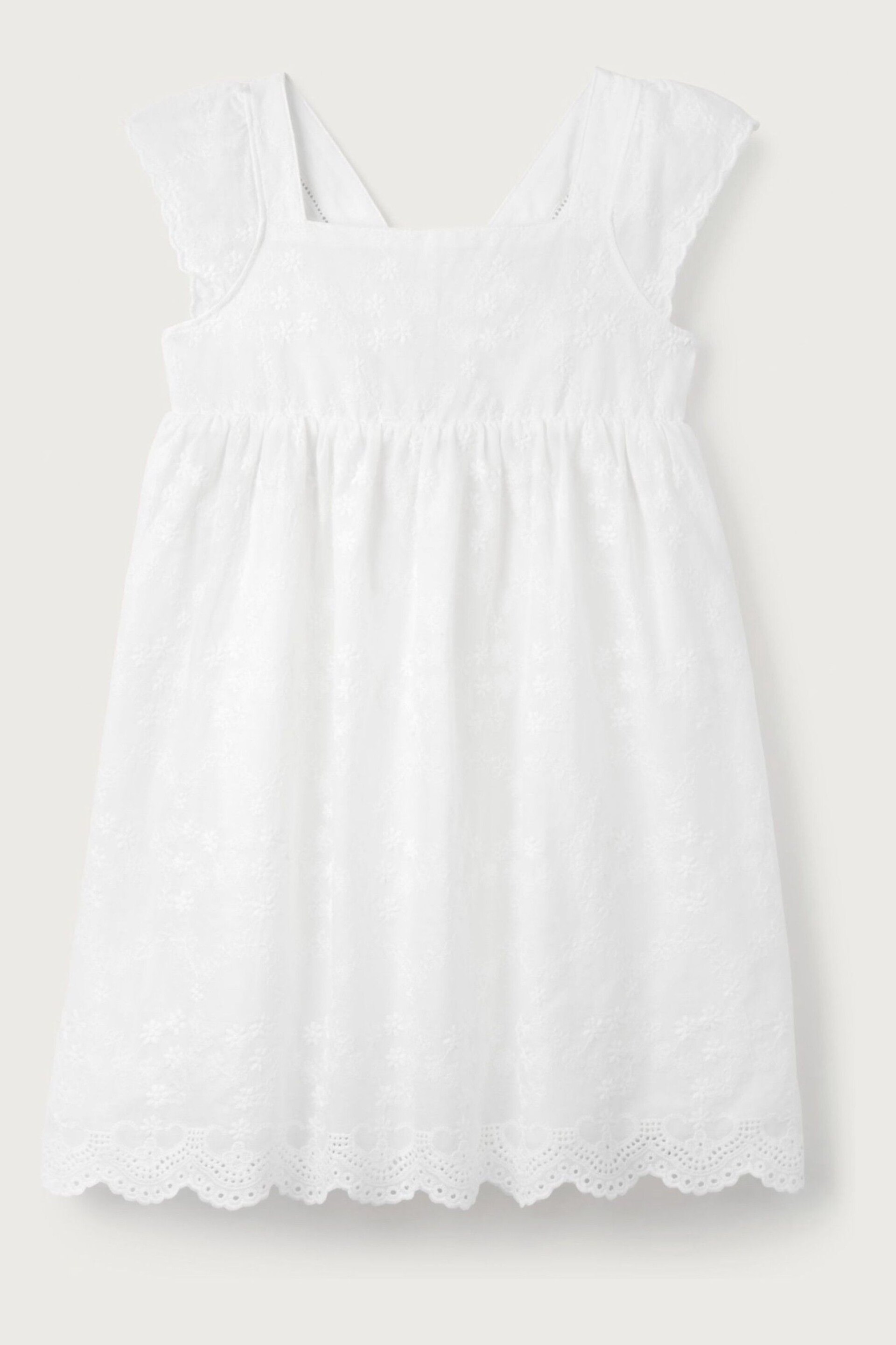 The White Company Cotton Broderie White Dress - Image 9 of 12