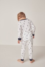 The White Company Cotton Giraffe Print White Pyjamas - Image 2 of 6