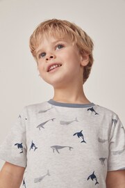 The White Company Grey Whale Print Shortie Pyjamas - Image 4 of 6