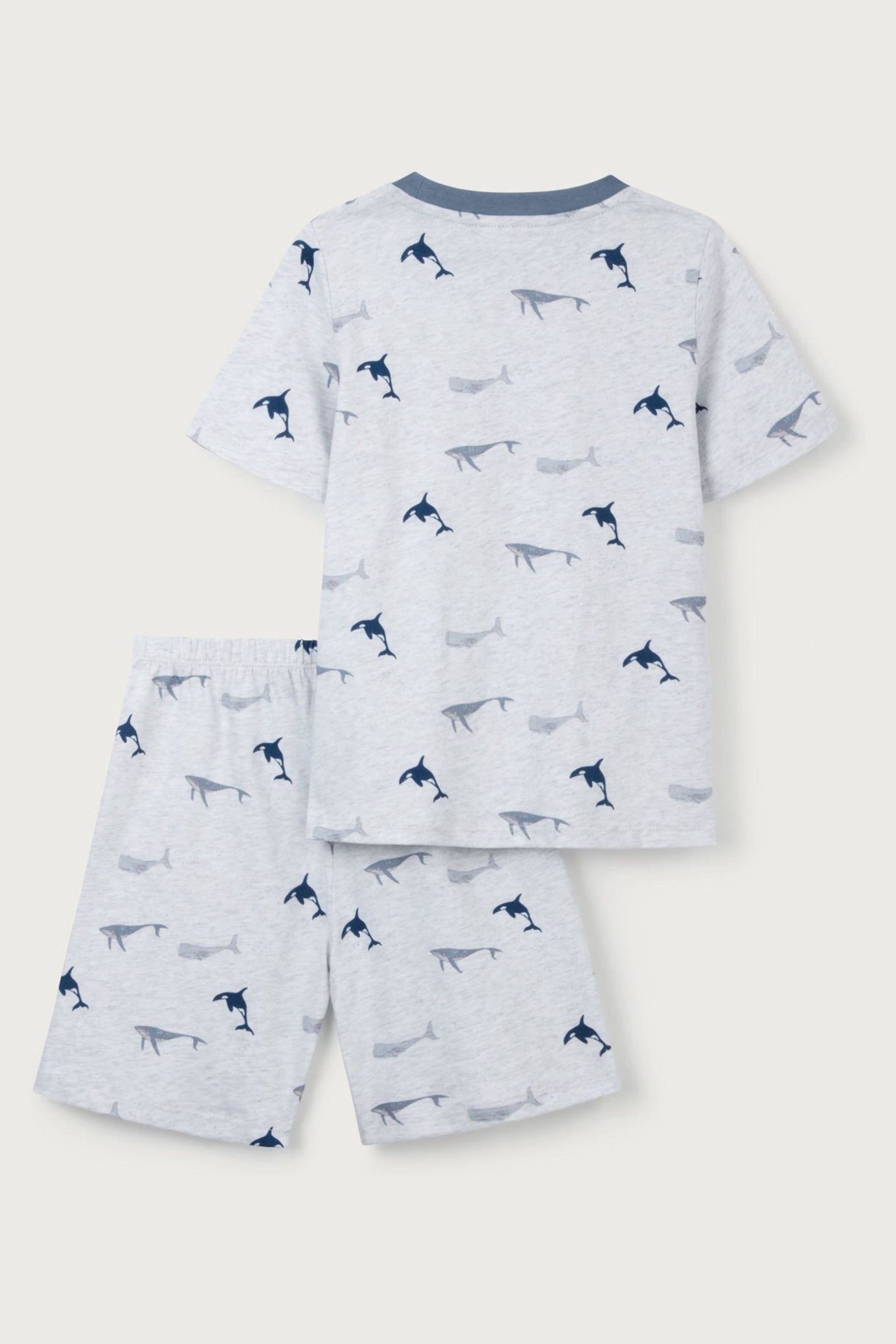 The White Company Grey Whale Print Shortie Pyjamas - Image 6 of 6