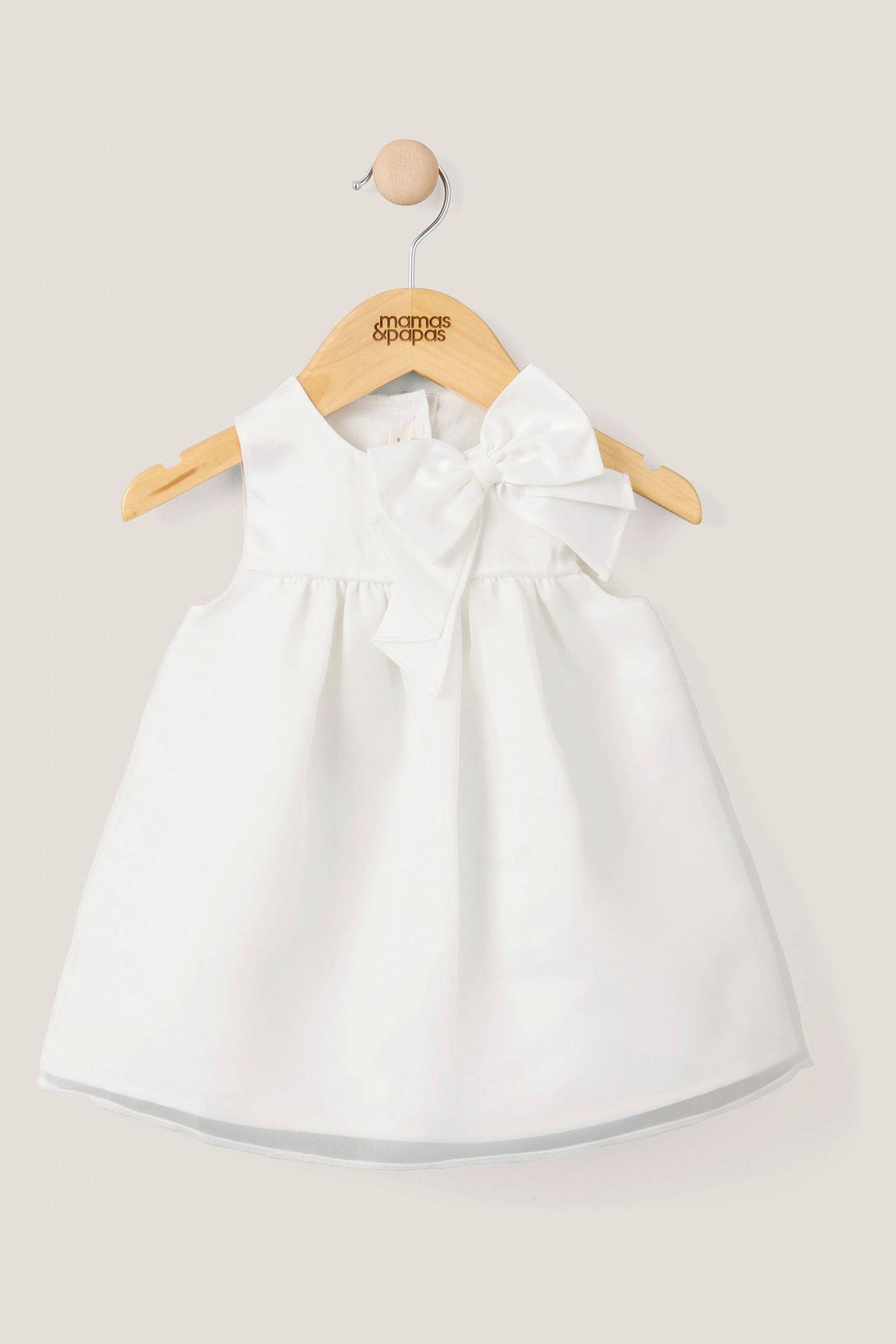 Buy Mamas Papas Organza Bow White Dress from the Next UK online shop