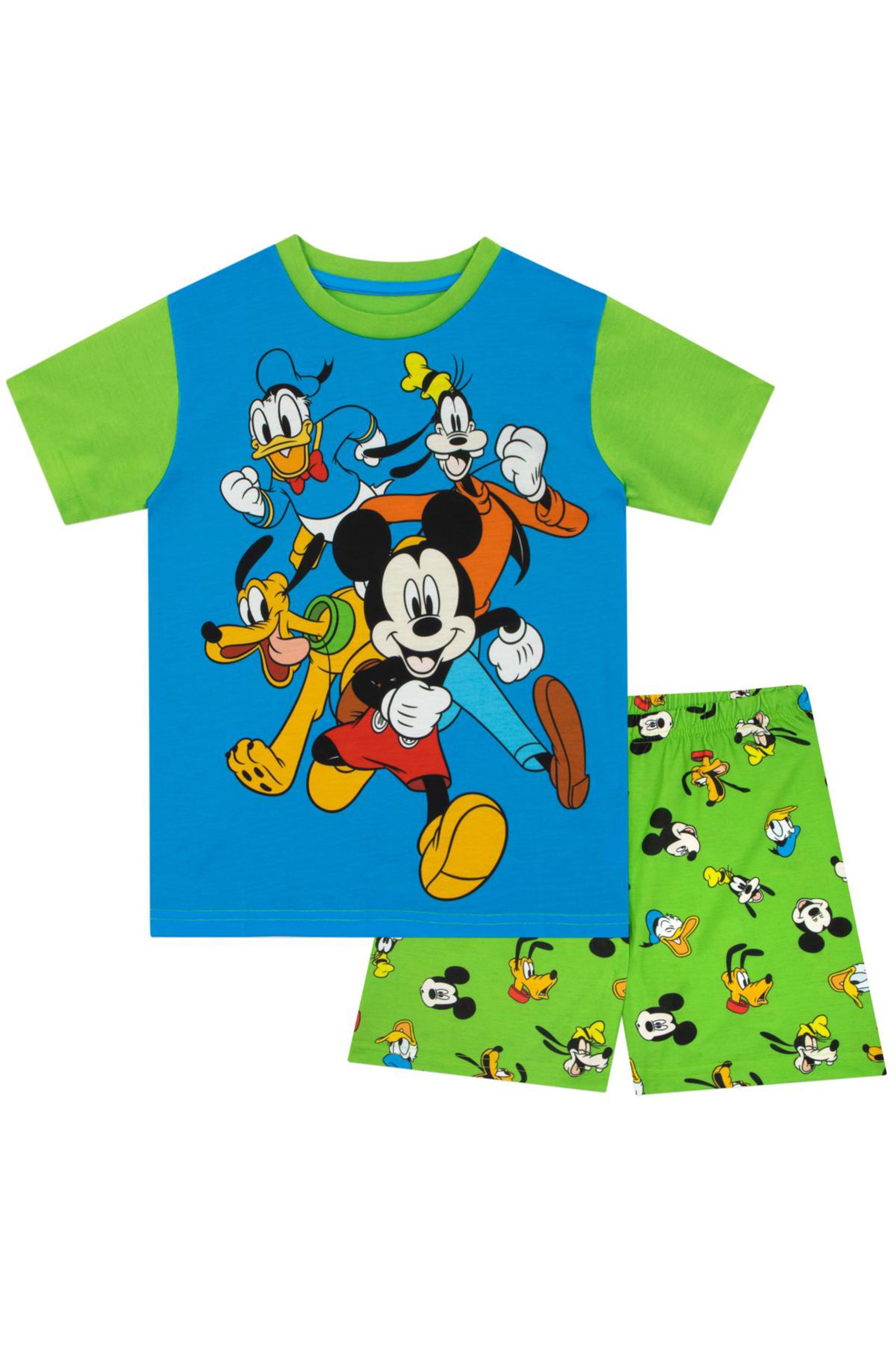Buy Character Green Mickey Mouse Short Pyjamas from the Next UK online shop