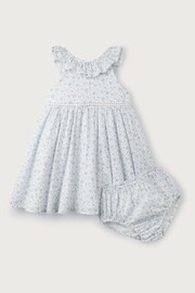 The White Company Blue Margot Floral Cotton Swing Dress - Image 10 of 12