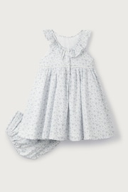 The White Company Blue Margot Floral Organic Cotton Swing Dress - Image 11 of 12