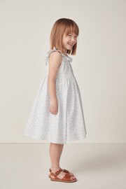 The White Company Blue Margot Floral Cotton Swing Dress - Image 3 of 12