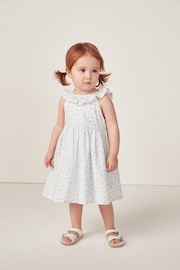 The White Company Blue Margot Floral Cotton Swing Dress - Image 5 of 12