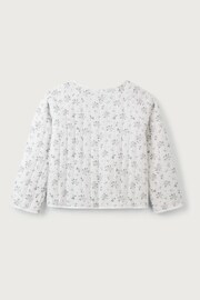 The White Company Camille Organic Crinkle Cotton Reversible Quilted White Jacket - Image 10 of 10