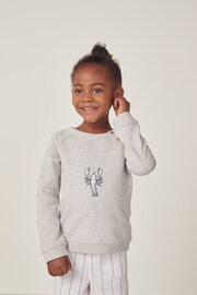 The White Company Grey Cotton Lobster Sweatshirt - Image 1 of 7