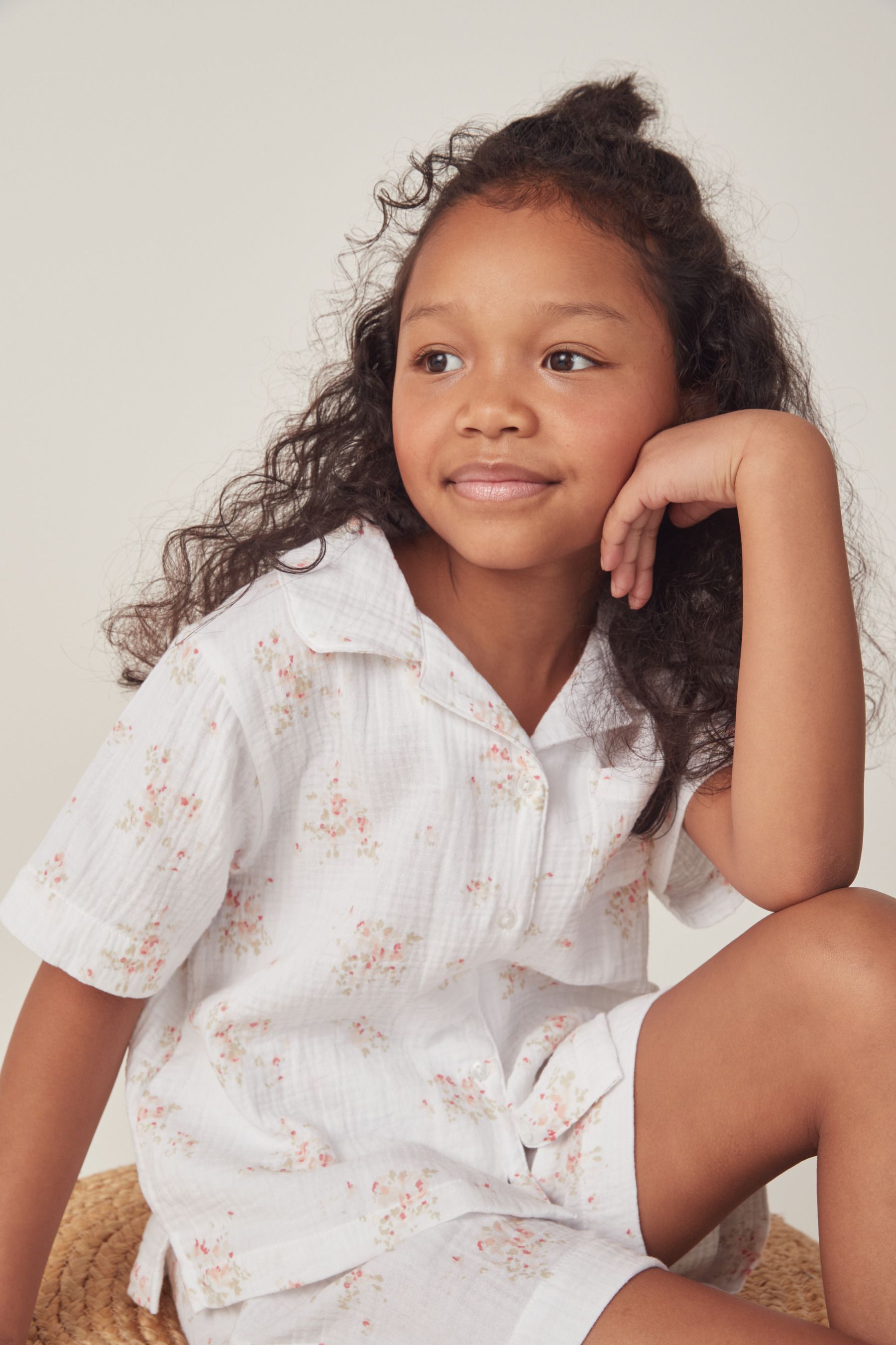 Buy The White Company Cotton Vintage Floral Classic Shortie 100 Cotton White Pyjamas from Next Singapore