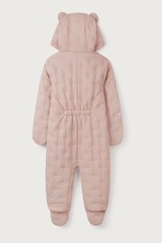 The White Company Pink Star Quilted Pramsuit - Image 6 of 6