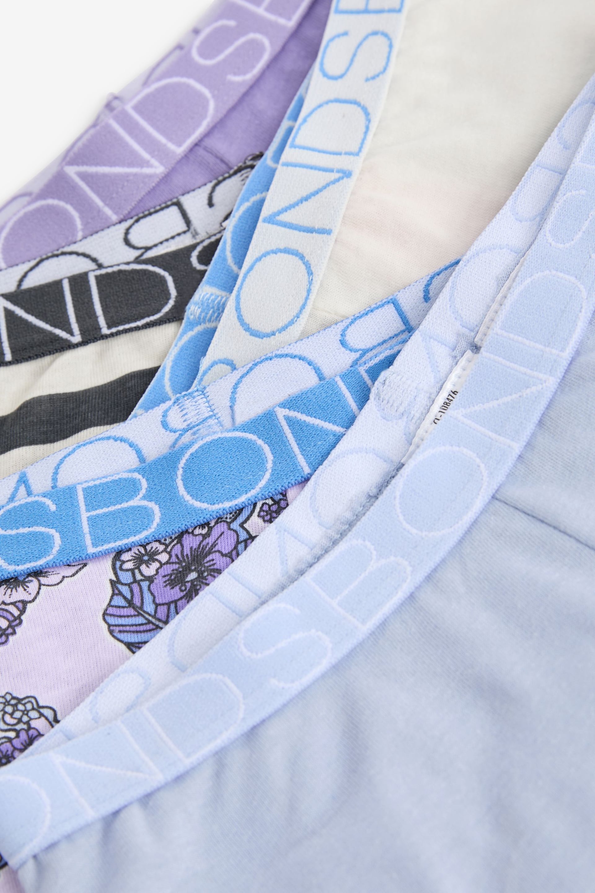 Bonds Purple Mixed Design Shortie knickers 5 Pack - Image 5 of 10