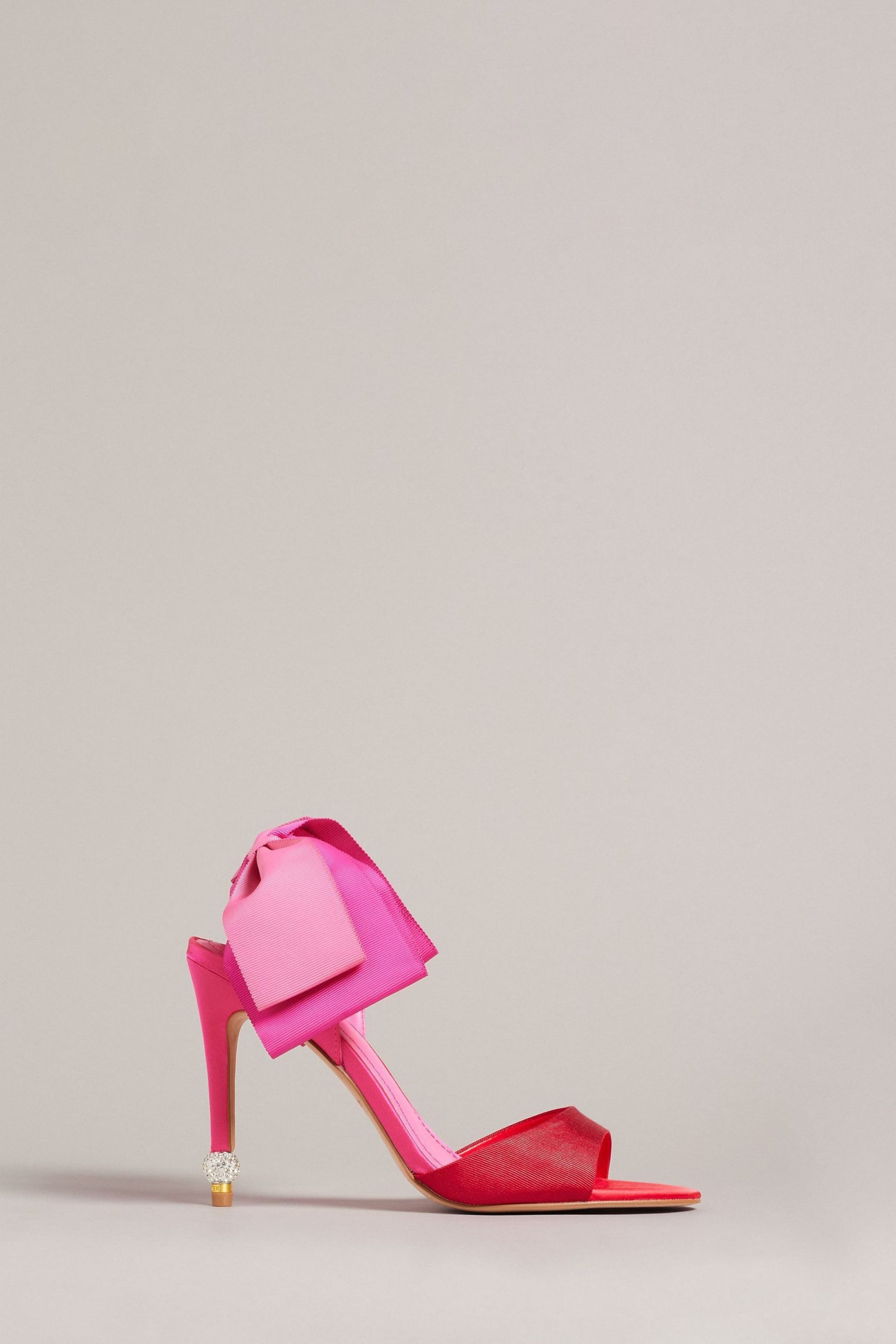 Ted Baker Pink Harinas Oversized Bow Back Sandals - Image 1 of 5