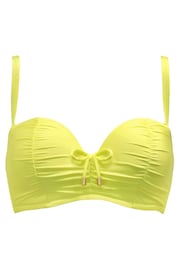 Pour Moi Yellow Santa Cruz Strapless Lightly Padded Underwired Top - Image 3 of 5