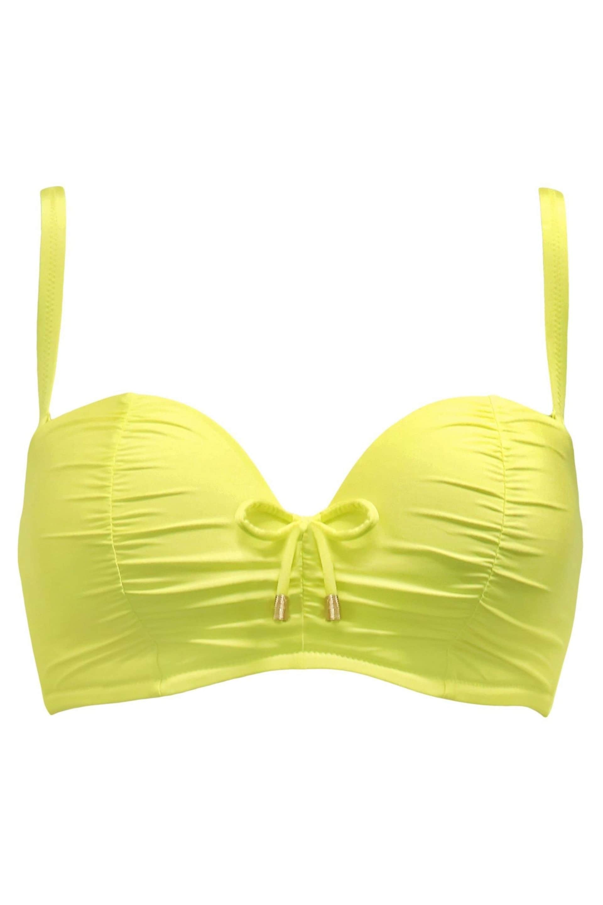 Pour Moi Yellow Santa Cruz Strapless Lightly Padded Underwired Top - Image 4 of 5