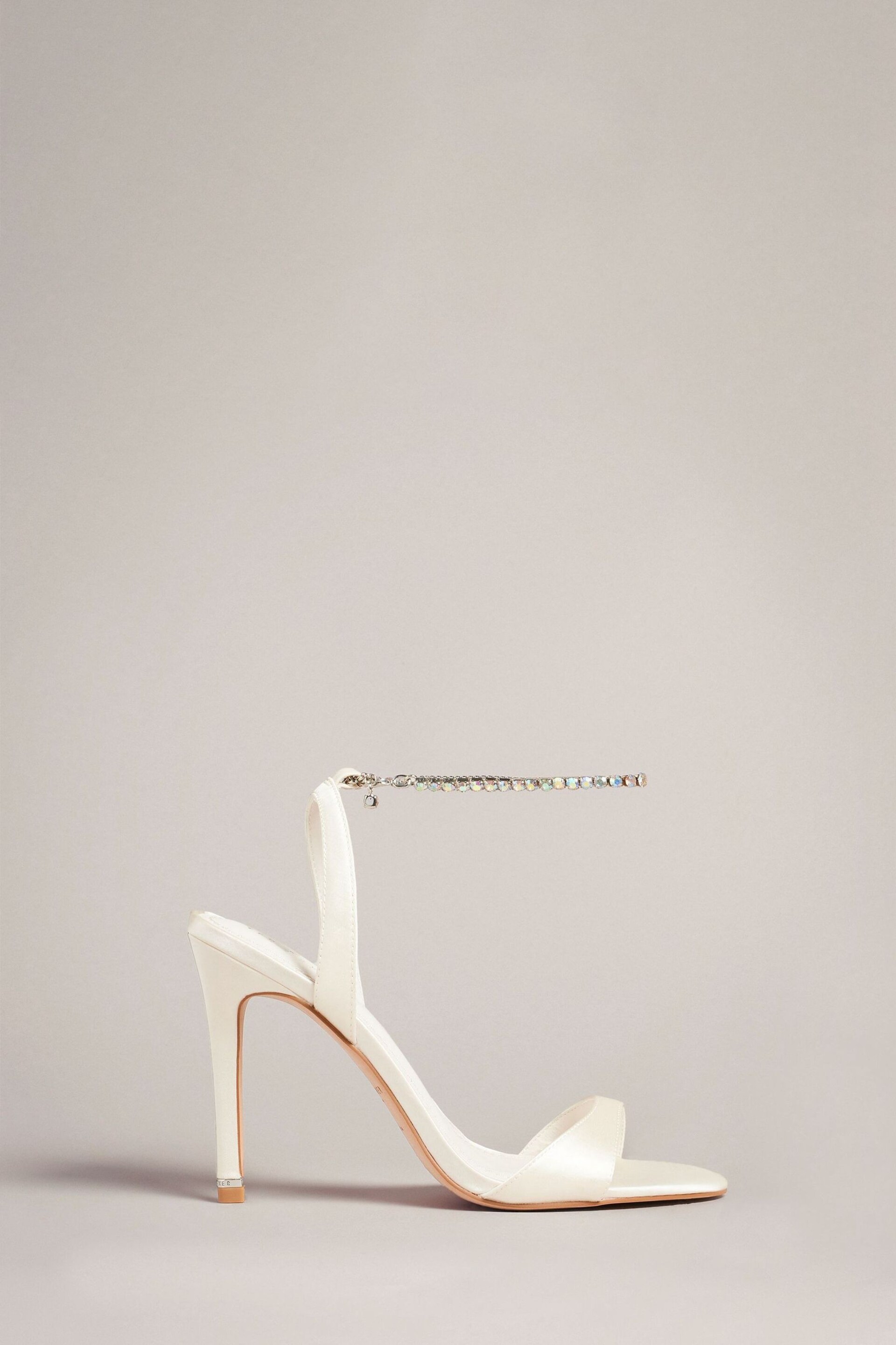 Ted Baker Natural Hedree Jewellery Strap Satin Sandals - Image 1 of 4