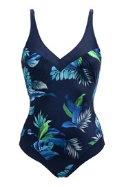 Pour Moi Blue Palermo Contour Tummy Control Swimsuit - Image 3 of 4