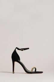 Ted Baker Gold/Black Helenni Crystal Strap Heeled Sandals - Image 1 of 5