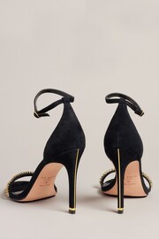 Ted Baker Gold/Black Helenni Crystal Strap Heeled Sandals - Image 3 of 5