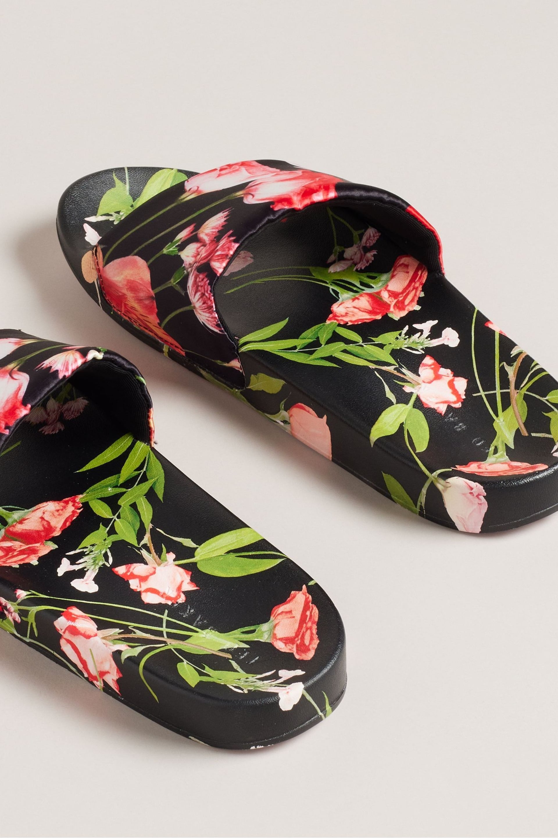 Ted Baker Multi Asela Floral Printed Pool Sliders - Image 3 of 5