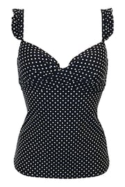 Pour Moi Black Sicily Lightly Padded Underwired Tankini Top - Image 3 of 4