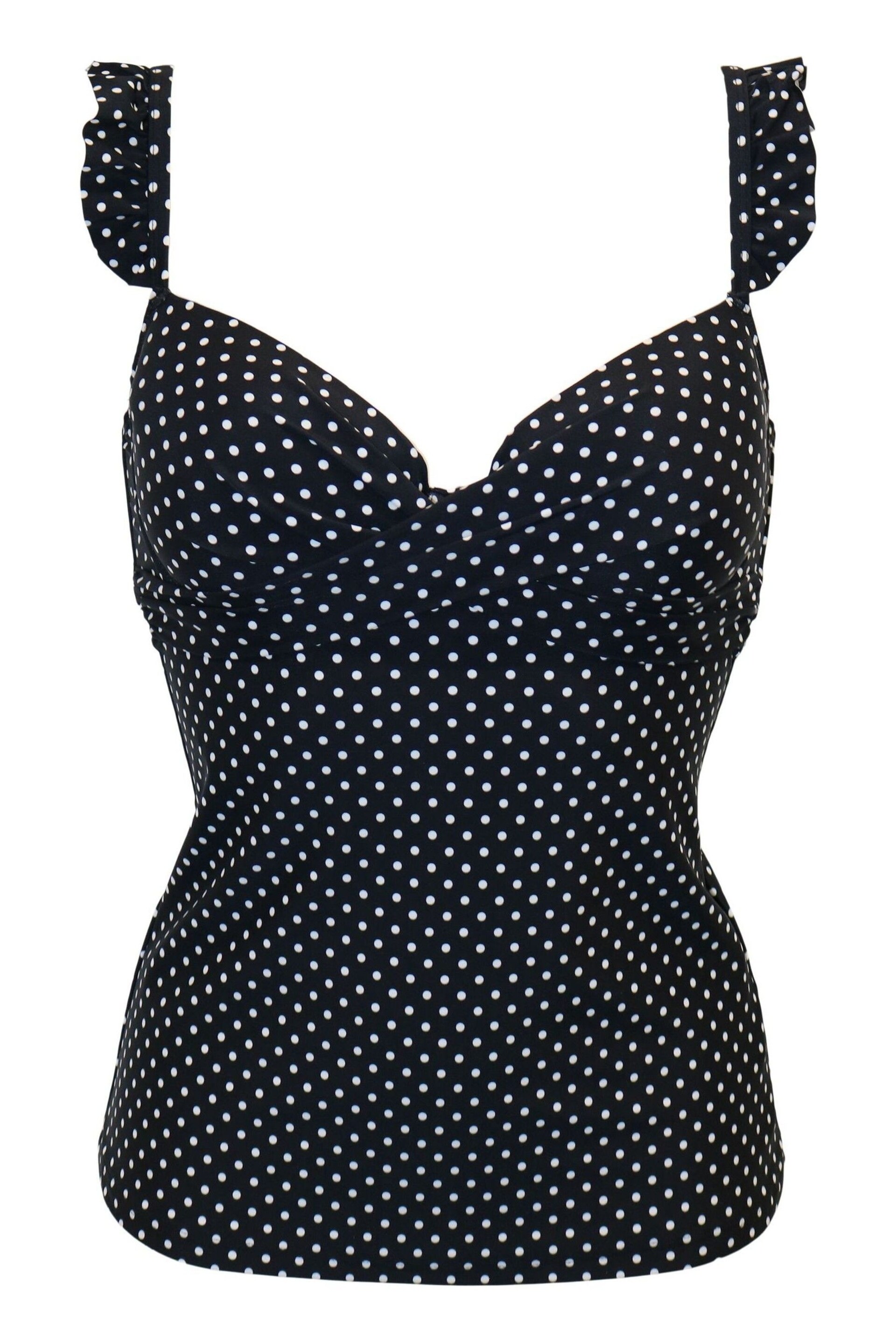 Pour Moi Black Sicily Lightly Padded Underwired Tankini Top - Image 3 of 4