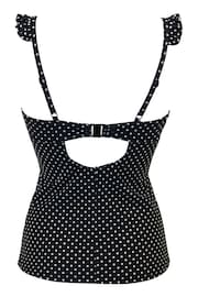Pour Moi Black Sicily Lightly Padded Underwired Tankini Top - Image 4 of 4