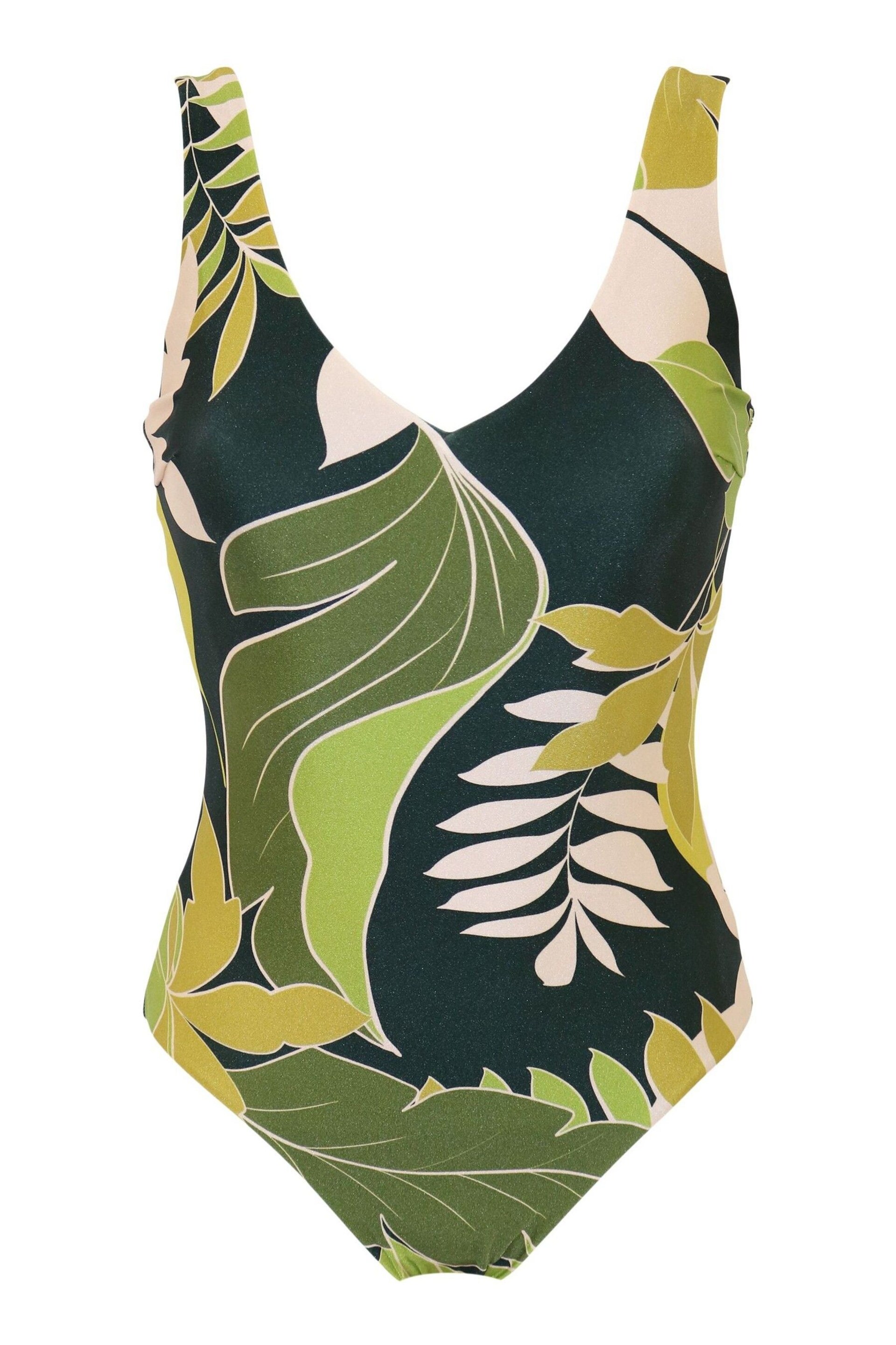 Pour Moi Green Dolce Vita Non Wired Tummy Control Swimsuit - Image 3 of 4