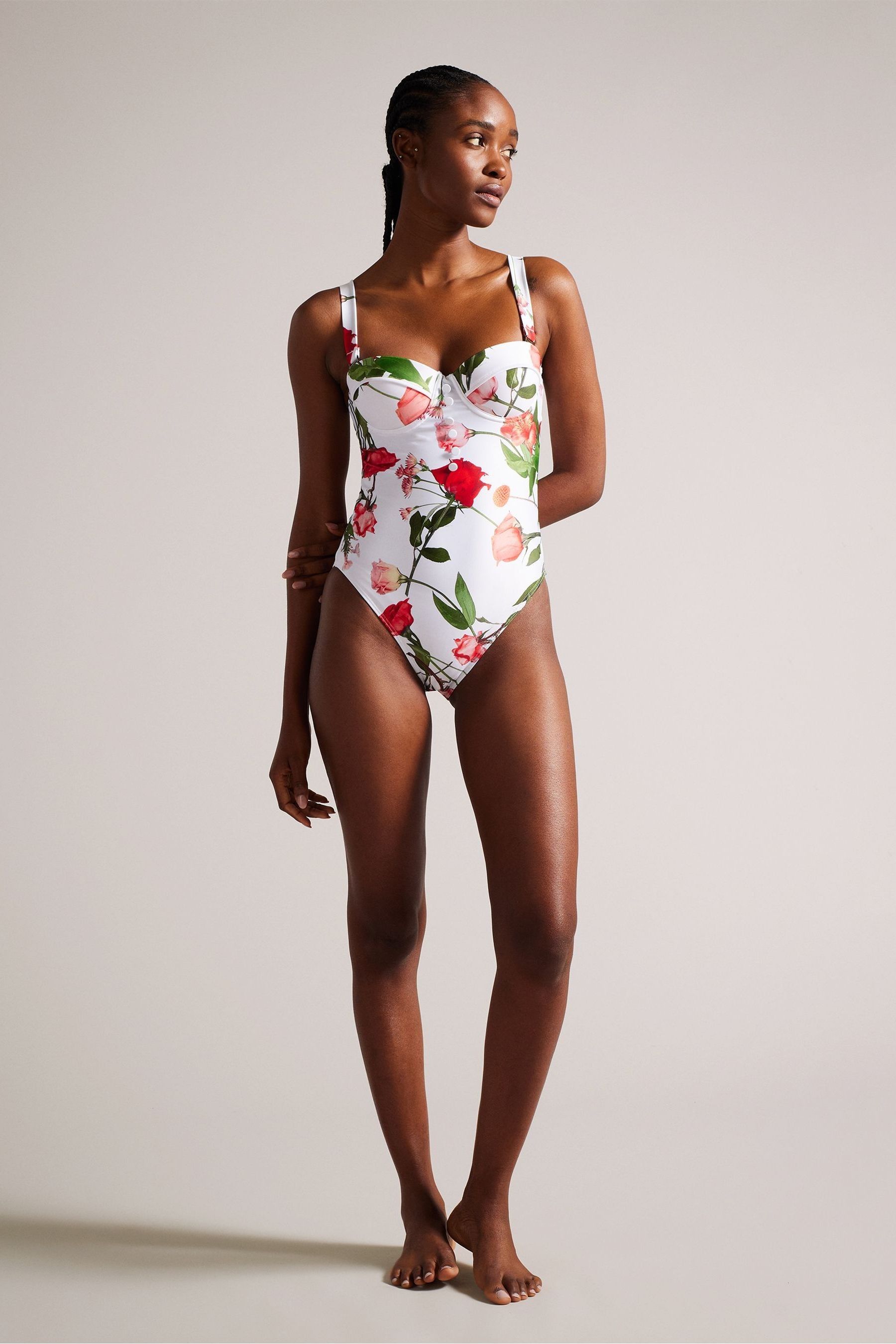 Buy Ted Baker White Cupped Laranaa Swimsuit from Next Luxembourg