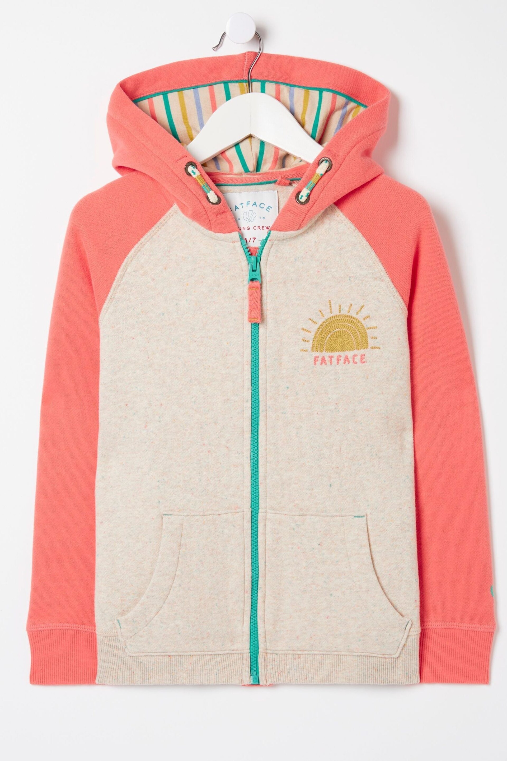 FatFace Natural Sun Zip Through Hoodie - Image 4 of 4